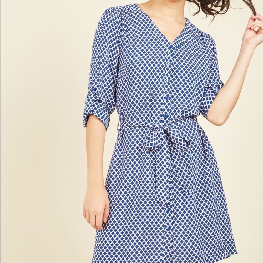 Gorgeous ModCloth dress belted button down